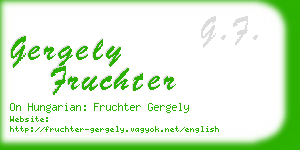 gergely fruchter business card